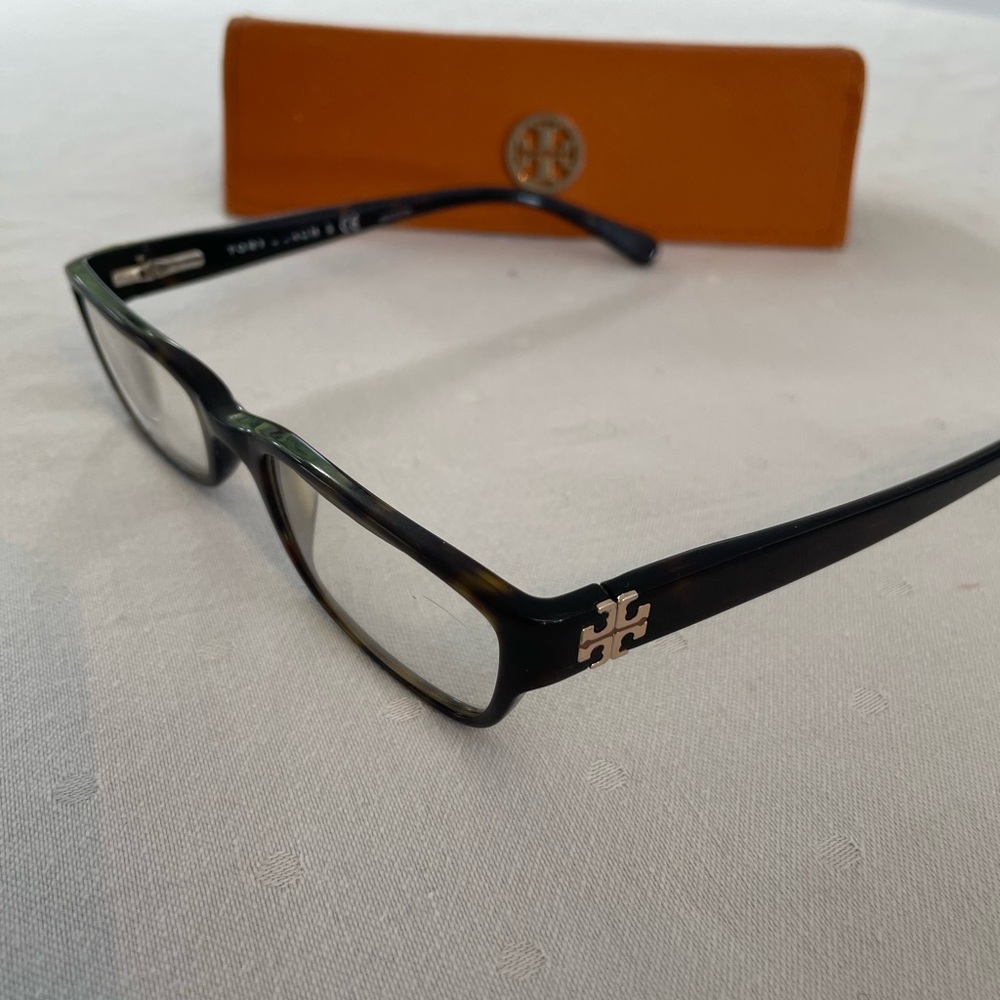 Tory Burch Black Glasses with Gold Logo